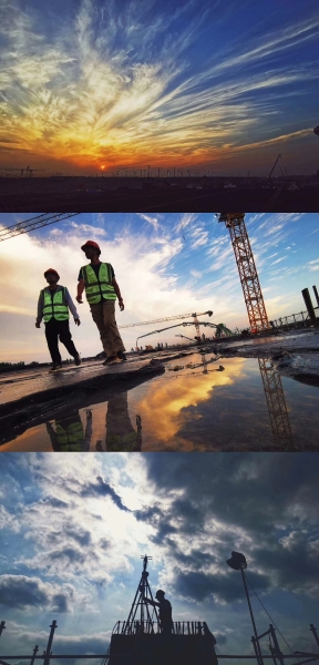 07摄影作品二等奖 1.作品名称《夕阳下的雄安足迹 1》 2.作者：张辉 3.报送单位：建管公司 4：工作单位：第一监理公司 5.部门：公路监理事业部 6.岗位：副部长  